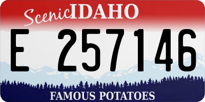ID license plate E257146