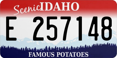 ID license plate E257148