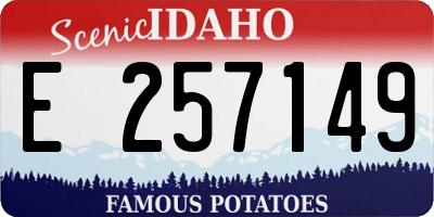 ID license plate E257149