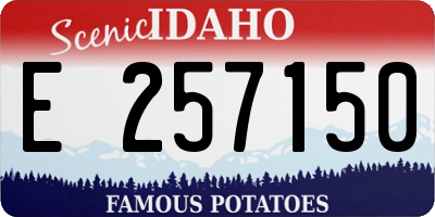ID license plate E257150