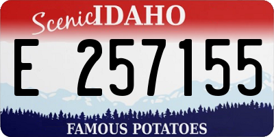 ID license plate E257155