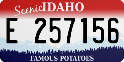 ID license plate E257156