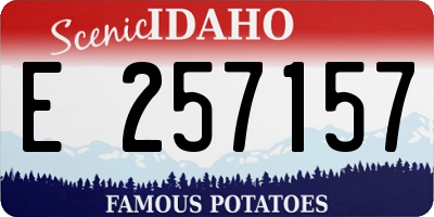 ID license plate E257157