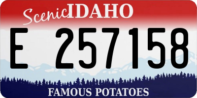 ID license plate E257158