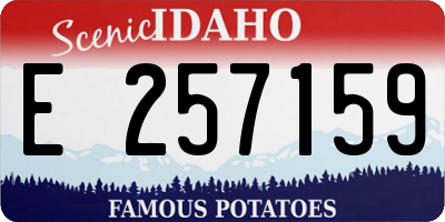 ID license plate E257159