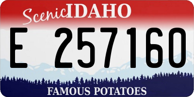 ID license plate E257160