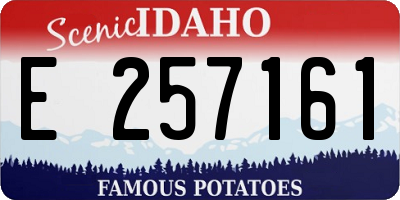 ID license plate E257161