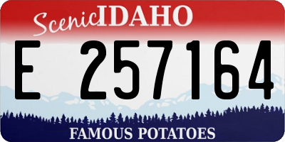 ID license plate E257164