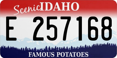 ID license plate E257168