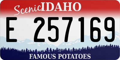 ID license plate E257169