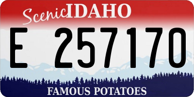 ID license plate E257170