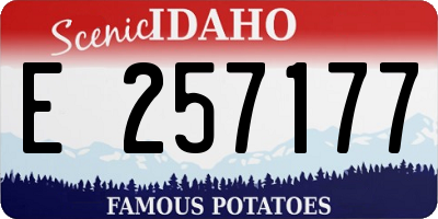 ID license plate E257177