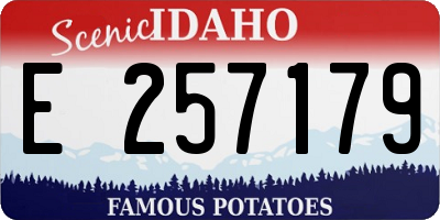 ID license plate E257179