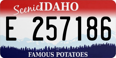 ID license plate E257186