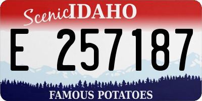 ID license plate E257187