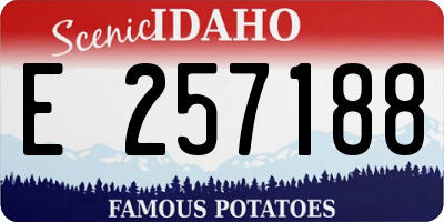 ID license plate E257188