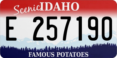 ID license plate E257190