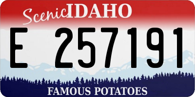 ID license plate E257191