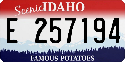 ID license plate E257194