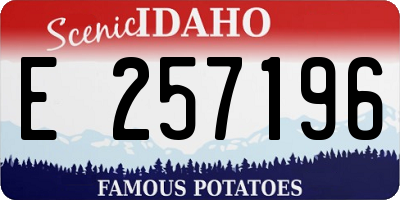 ID license plate E257196