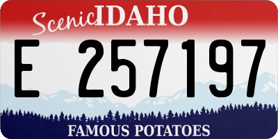 ID license plate E257197
