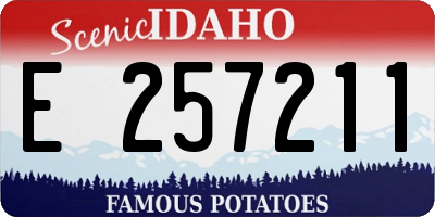 ID license plate E257211
