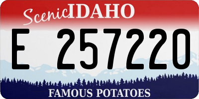 ID license plate E257220