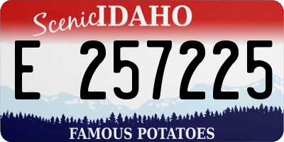 ID license plate E257225