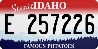 ID license plate E257226