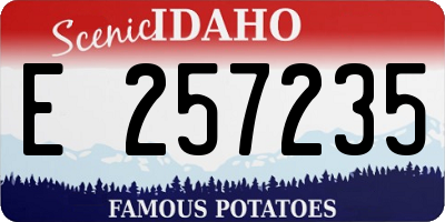 ID license plate E257235