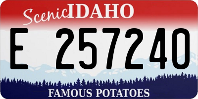 ID license plate E257240