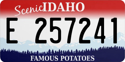 ID license plate E257241