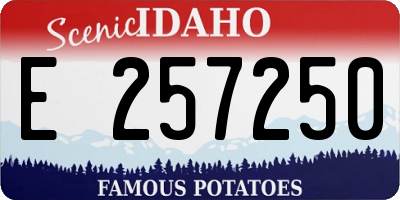 ID license plate E257250