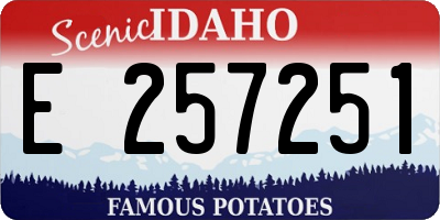 ID license plate E257251