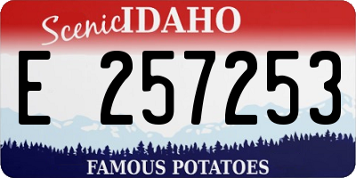 ID license plate E257253