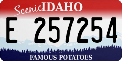 ID license plate E257254