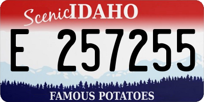 ID license plate E257255