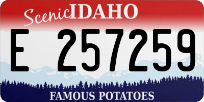 ID license plate E257259