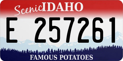 ID license plate E257261