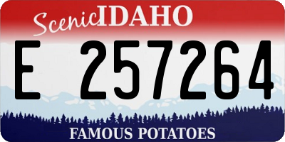 ID license plate E257264
