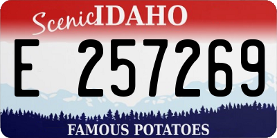 ID license plate E257269