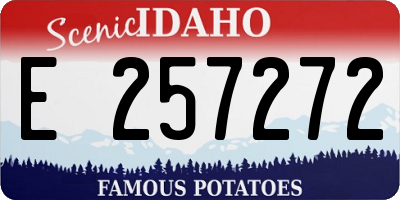 ID license plate E257272