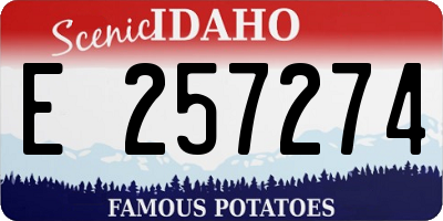 ID license plate E257274