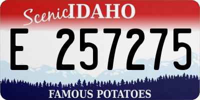 ID license plate E257275