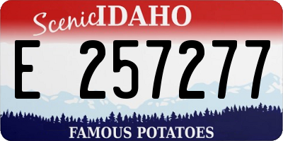 ID license plate E257277