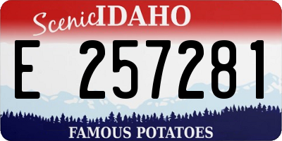ID license plate E257281