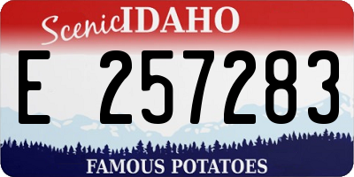 ID license plate E257283
