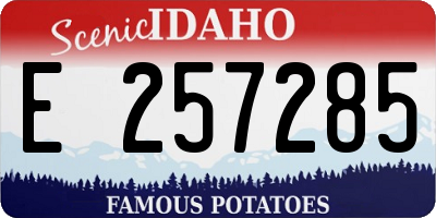 ID license plate E257285