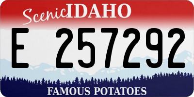 ID license plate E257292