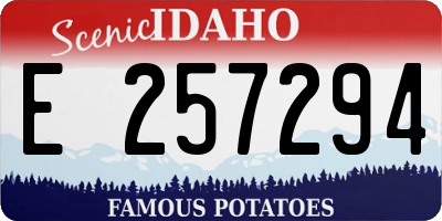 ID license plate E257294
